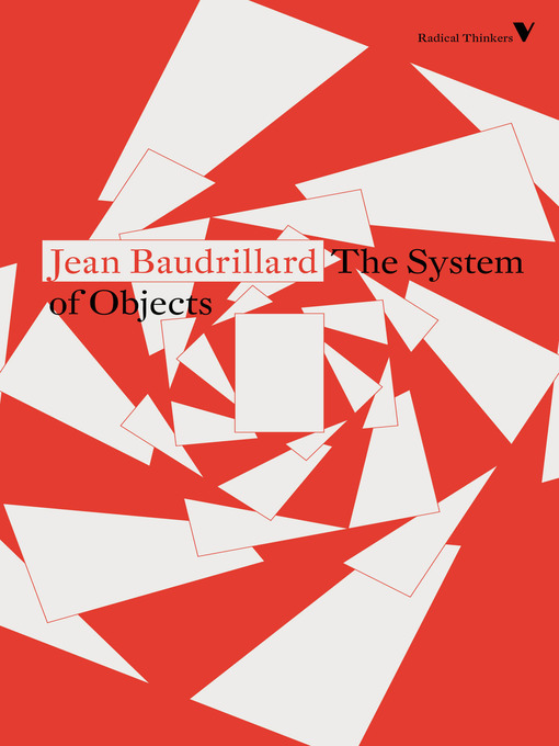 Title details for The System of Objects by Jean Baudrillard - Available